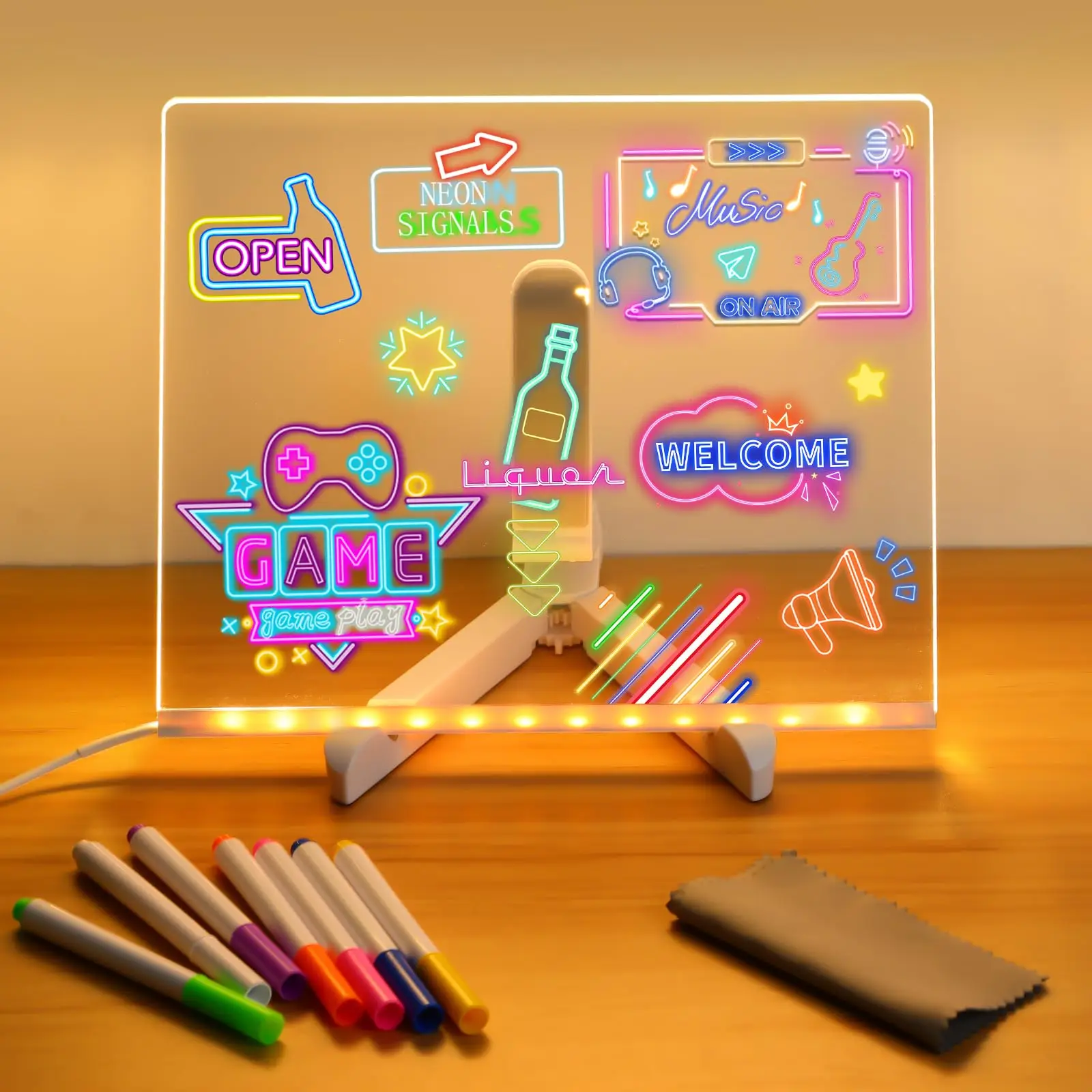 Bright Story Neon Sketch Drawing Board - Image 7