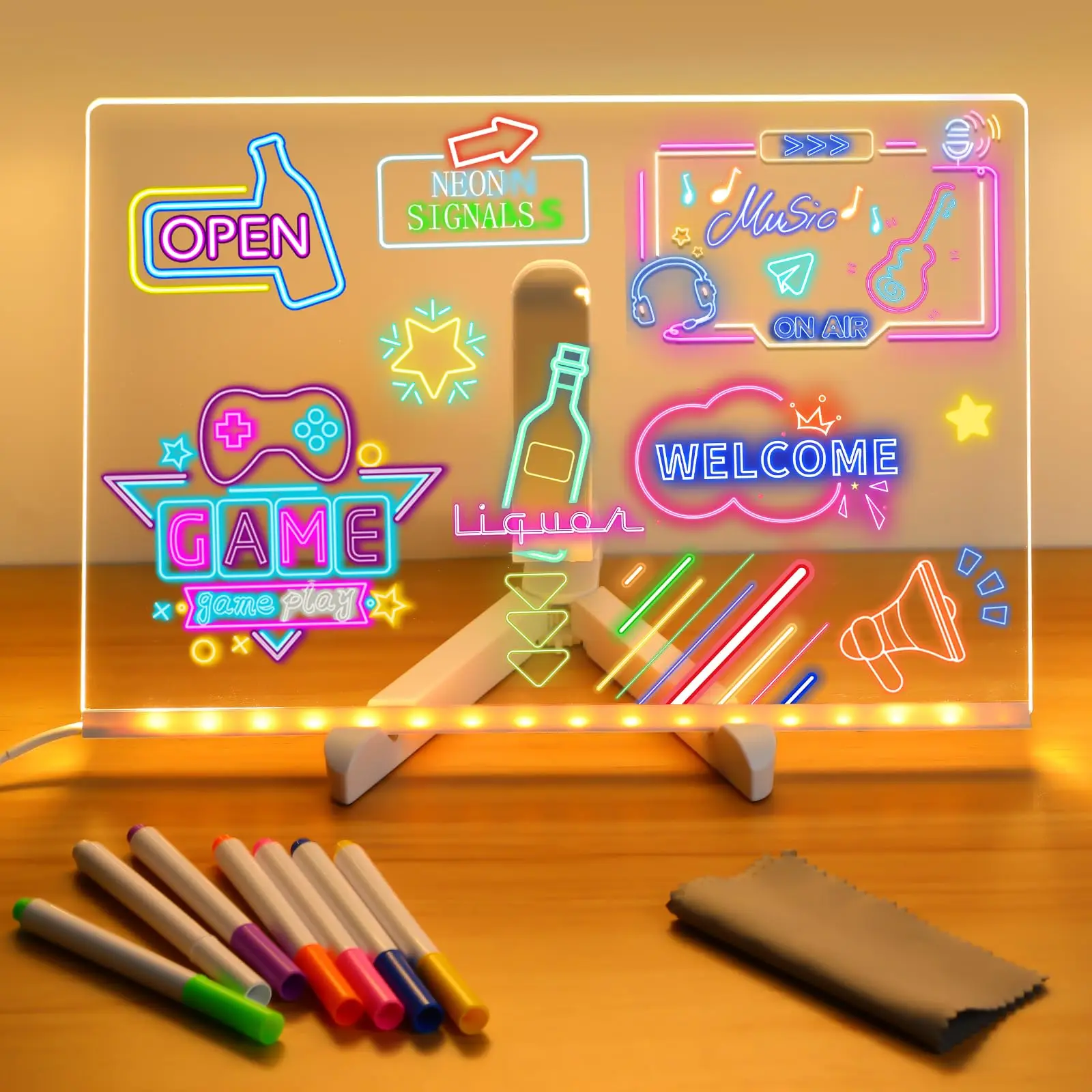 Bright Story Neon Sketch Drawing Board - Image 8