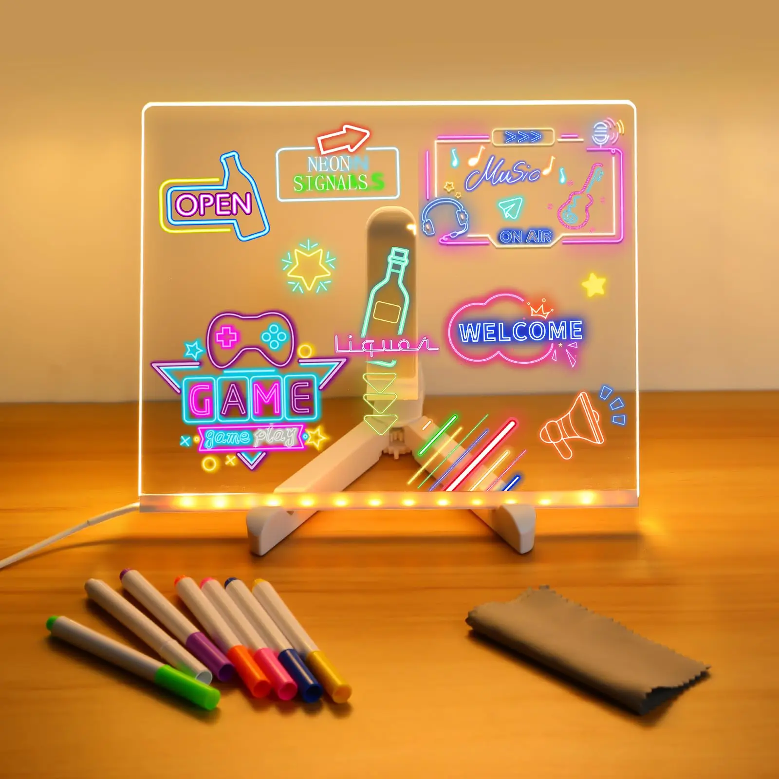 Bright Story Neon Sketch Drawing Board - Image 9