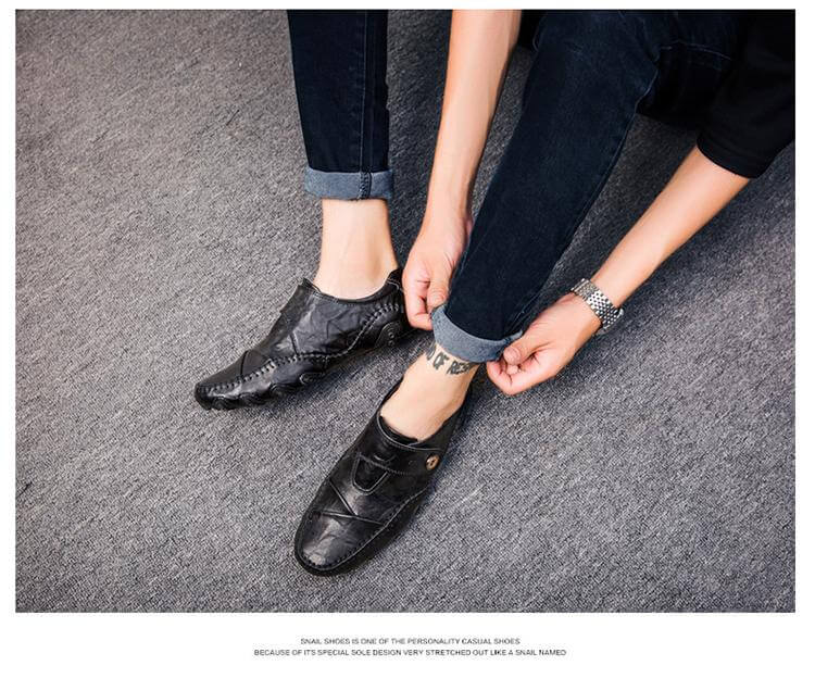 British Style Leather Men's Casual Shoes - Image 9
