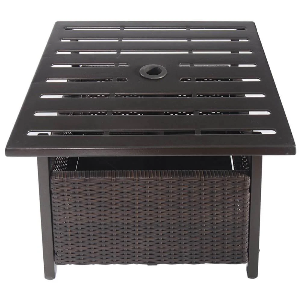 Brown Steel Side Table Outdoor Furniture - Image 6
