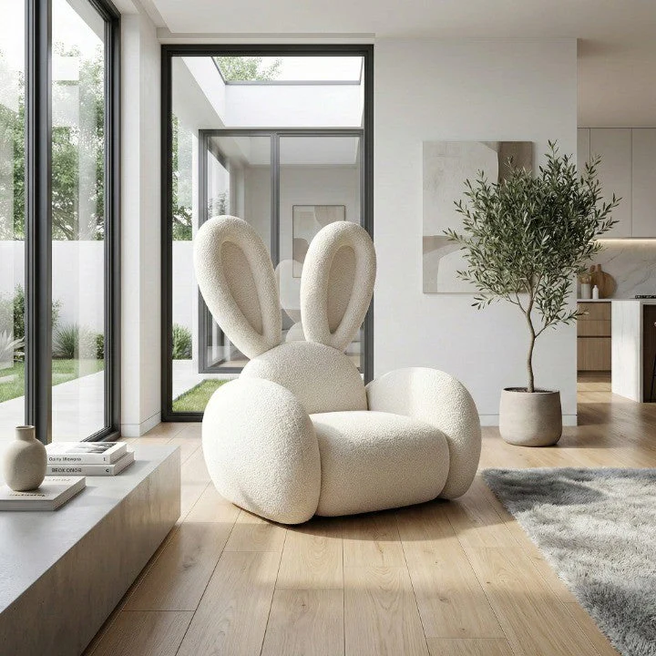 Bunny Ear Cozy Accent Lounge Chair - Image 5