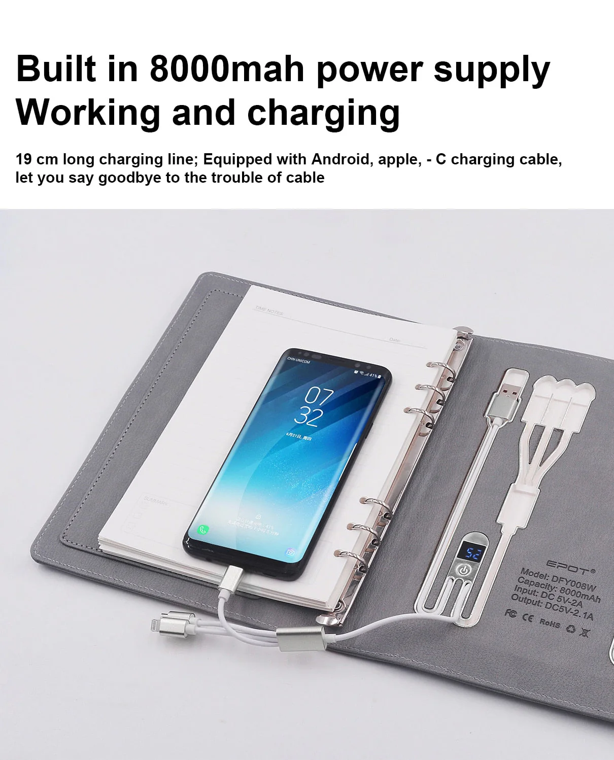 Business Class Power Bank Light Charging Notebook - Image 2