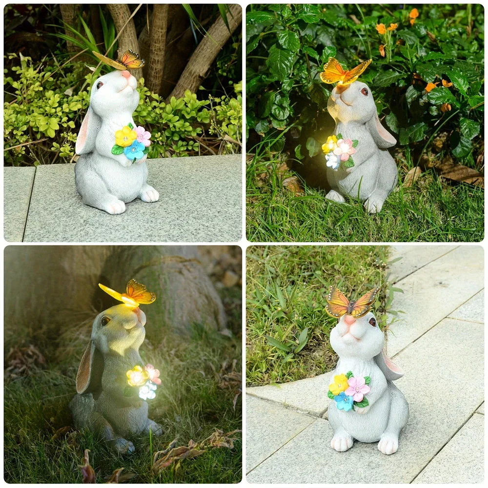 Butterfly and Flower Bunny Garden Light - Image 5