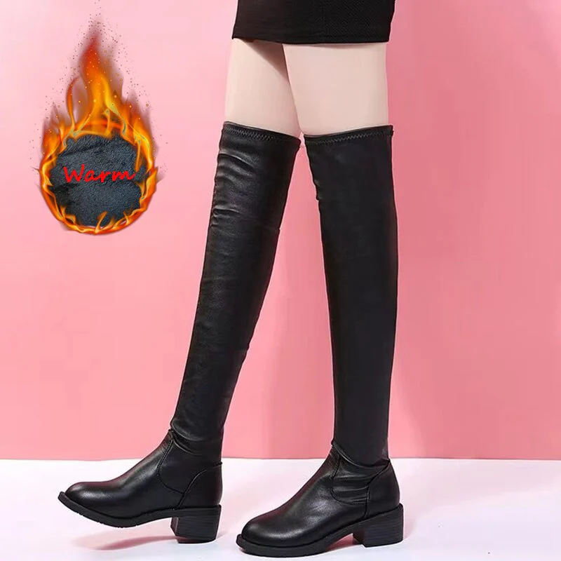 Butterfly Bow Elastic Casual Women Boots - Image 4