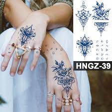 Butterfly Flower Lotus Semi-Permanent Temporary Tattoo - Image 35