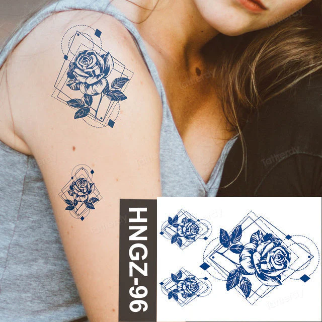 Butterfly Flower Lotus Semi-Permanent Temporary Tattoo - Image 5