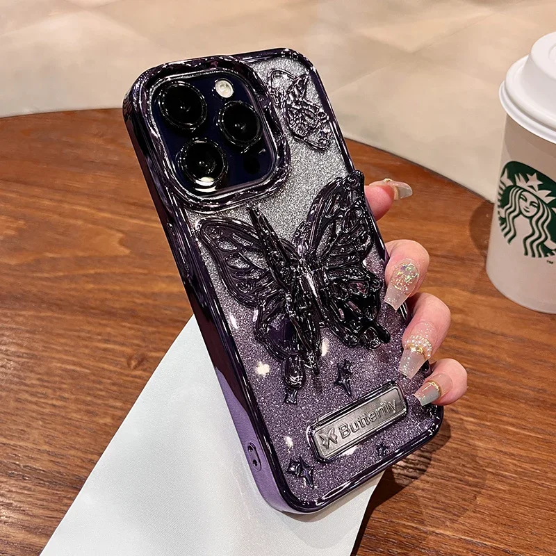 Butterfly Light Transparent iPhone Case - Image 4