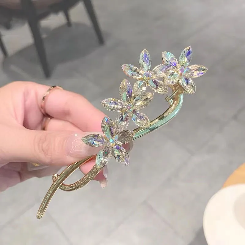 Butterfly Spark Zircon Flower Hairpin - Image 2