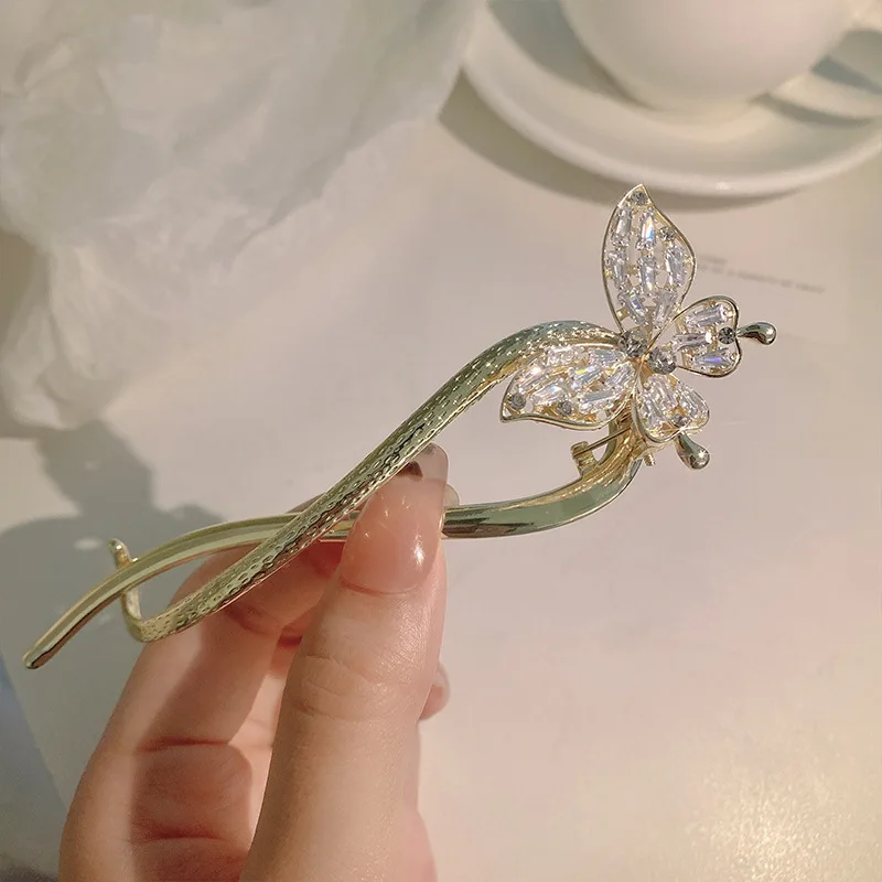Butterfly Spark Zircon Flower Hairpin - Image 9