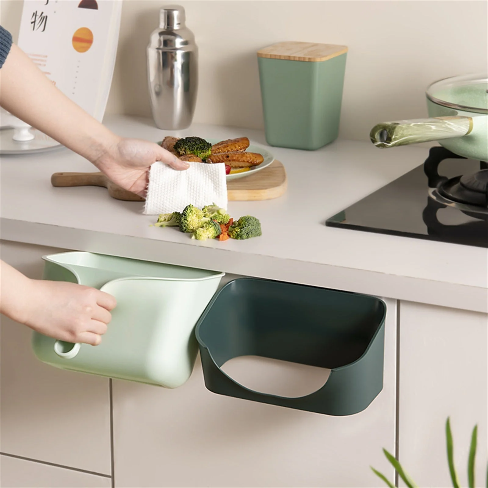 Cabinet Door Removable Kitchen Trash Can - Image 2