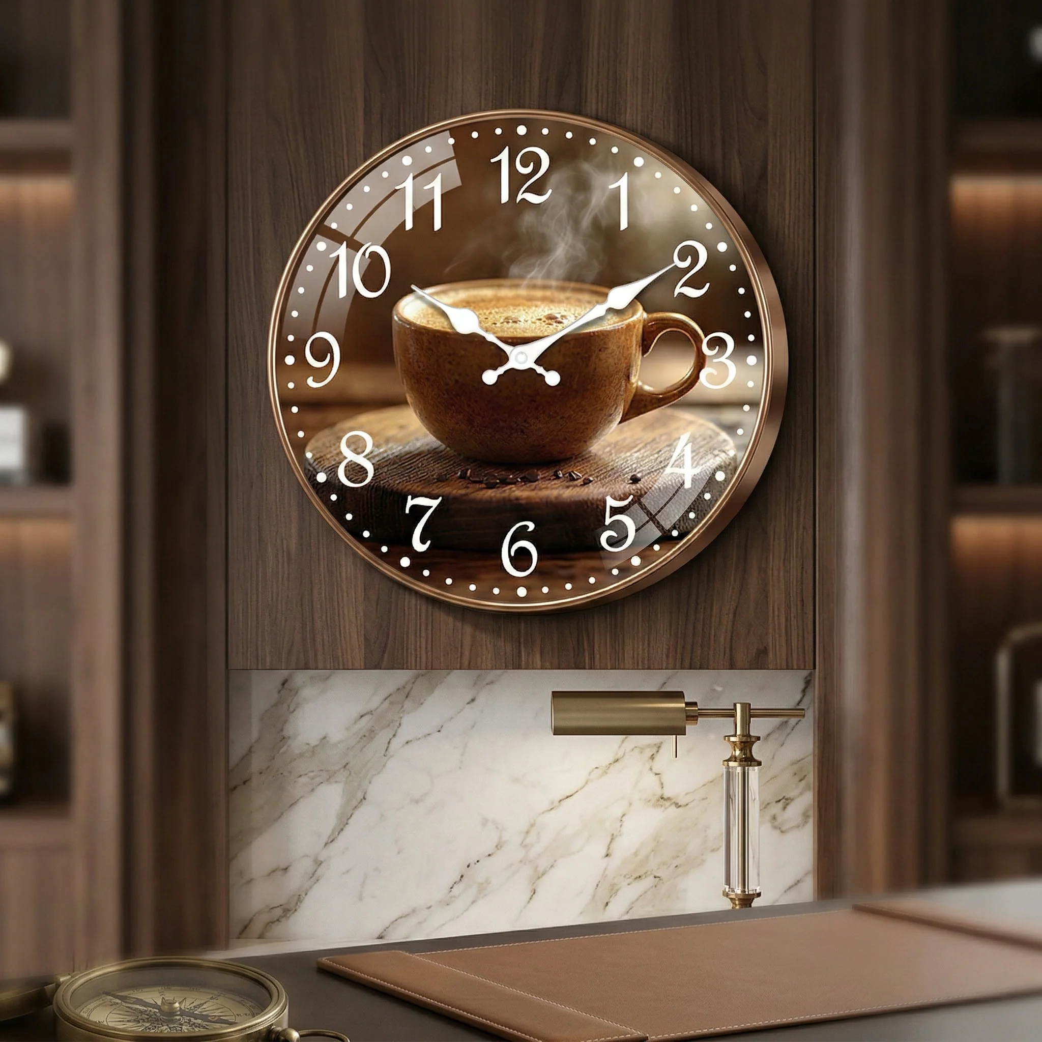 Cafe Inspired Coffee Wall Clock - Image 2