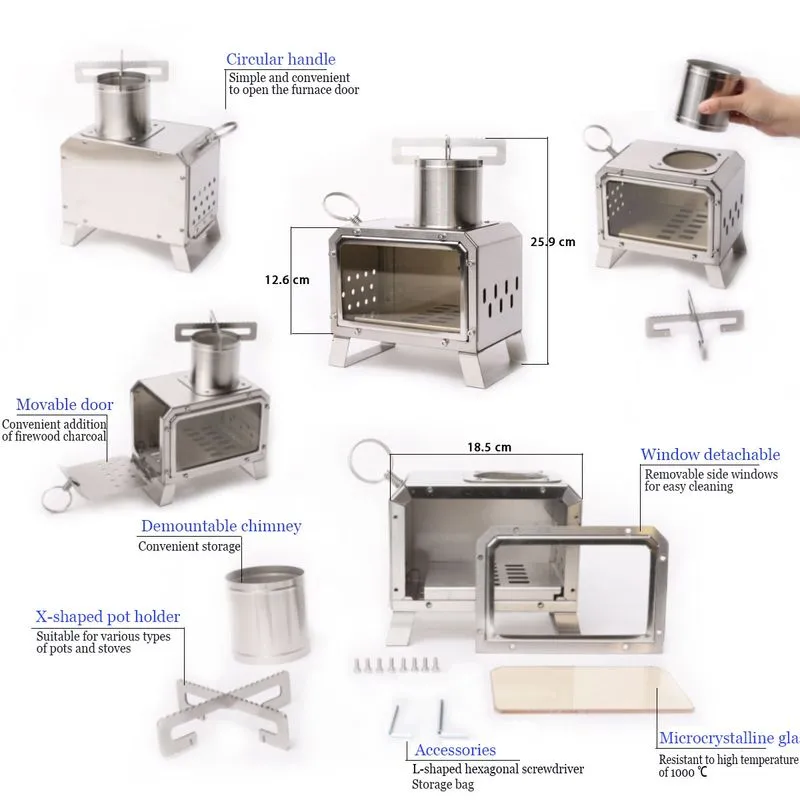 Camping Adventure Picnic Portable Firewood Stove - Image 3