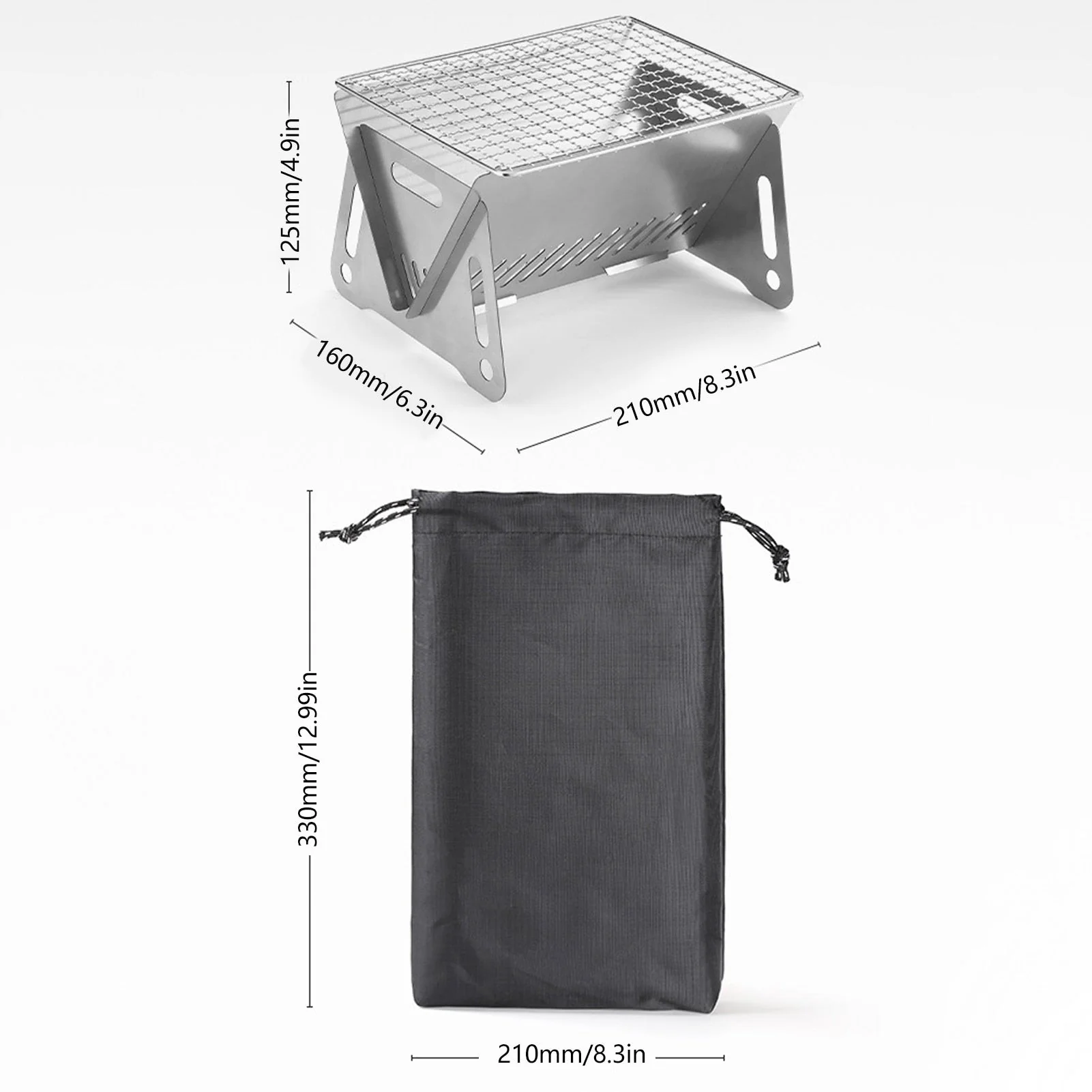 Camping Foldable Charcoal Grill - Image 11