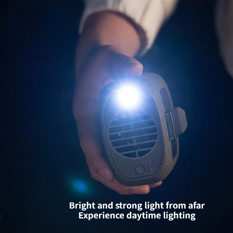 Camping Rechargeable Neck Fan Power Bank - Image 5