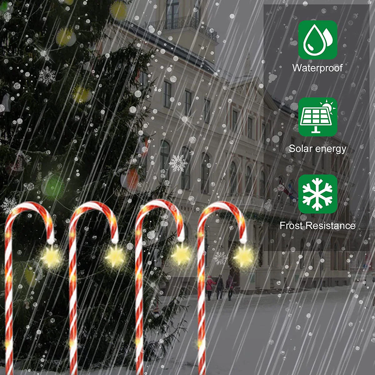 Candy Cane Lane LED Solar Lamp - Image 4