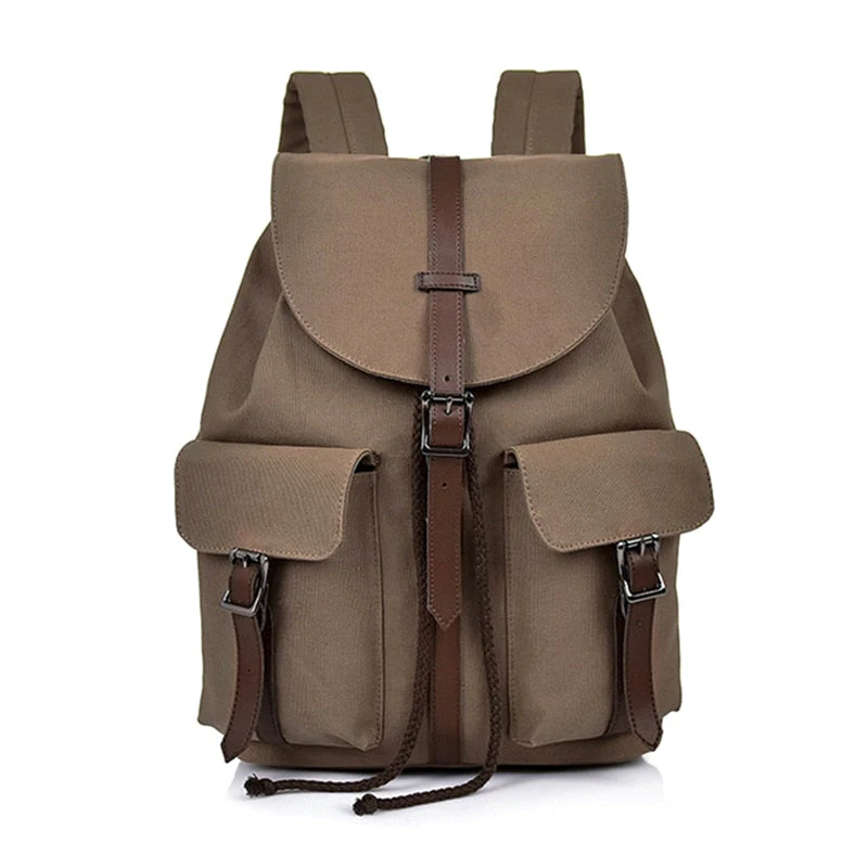 Canvas Unisex Large Capacity Retro Backpack - Image 6
