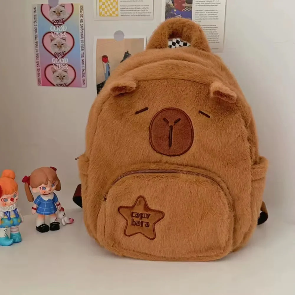 Capybara Cute Plush Kids Backpack - Image 6