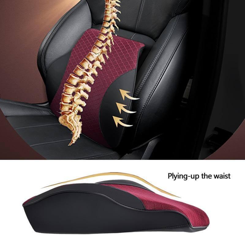 Car Cushion Memory Foam Leather Neck and Back Pillow - Image 7