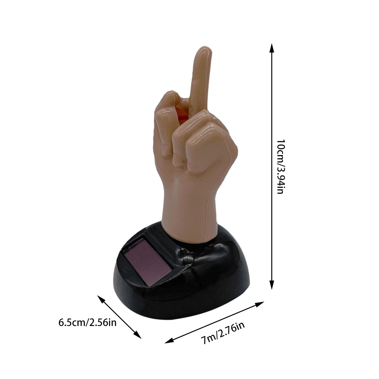 Car Dashboard Middle Finger Solar Power Decor - Image 3