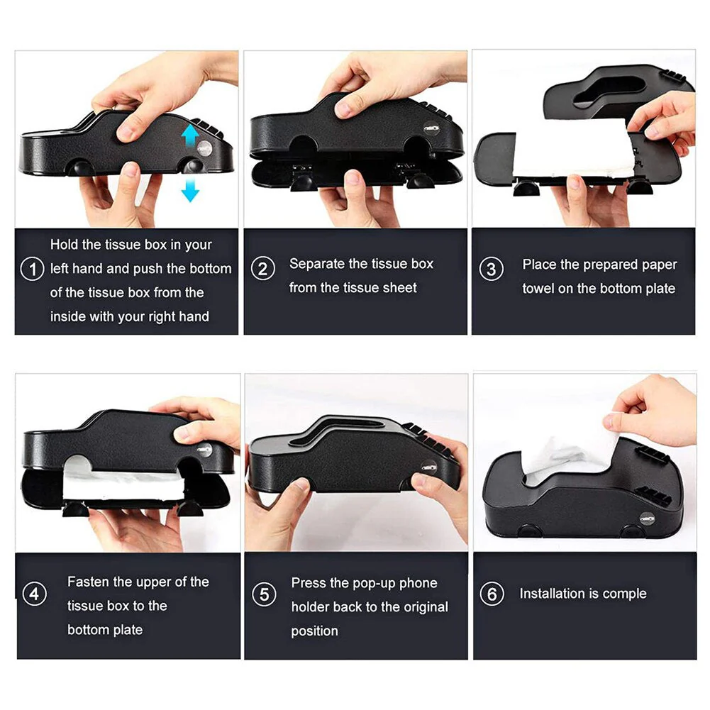 Car Dashboard Tissue Box Phone Holder - Image 8