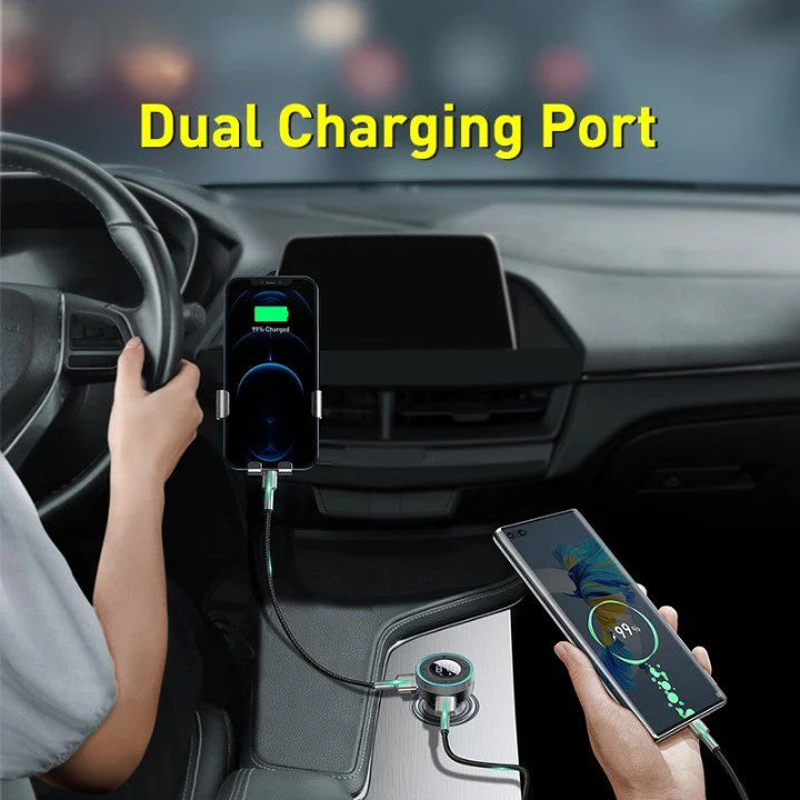 Car FM Audio Bluetooth Transmitter Fast Phone Charger - Image 5