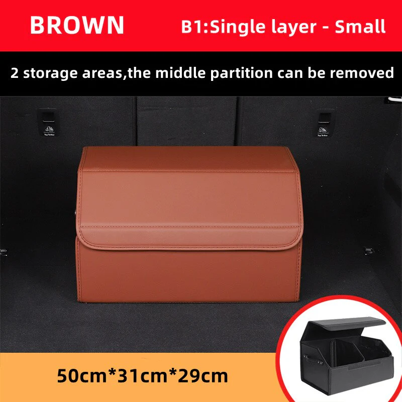 Car Guru Leather Large Capacity Trunk Organizer Box - Image 11