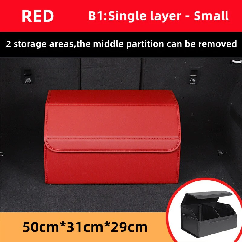 Car Guru Leather Large Capacity Trunk Organizer Box - Image 12