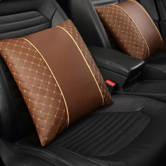 Car Leather Neck and Back Pillows - Image 11