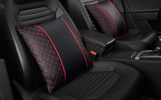 Car Leather Neck and Back Pillows - Image 13