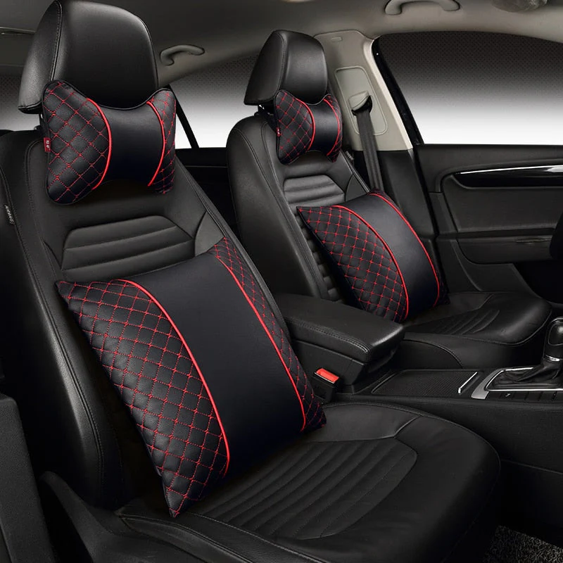 Car Leather Neck and Back Pillows - Image 15
