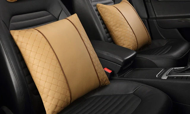 Car Leather Neck and Back Pillows - Image 17