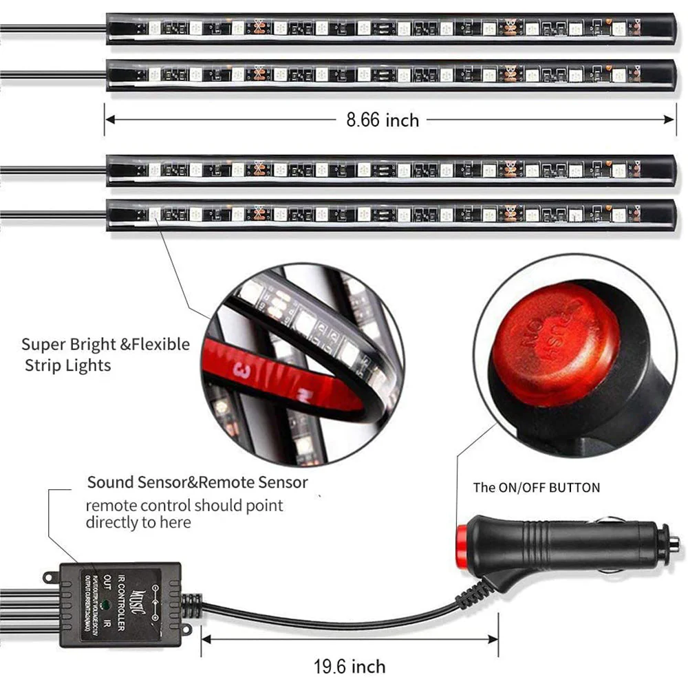 Car Neon Interior Light Lamp - Image 2