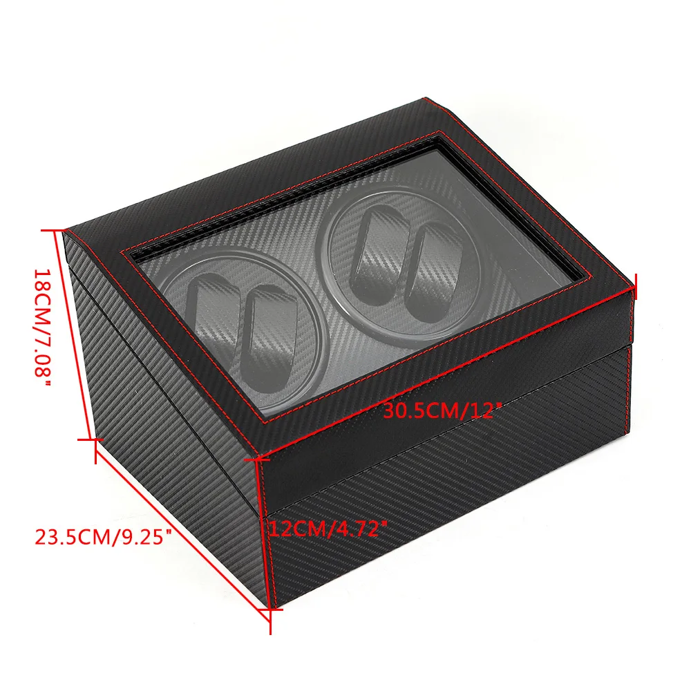 Carbon Fiber Dual Motor Automatic Watch Storage Case - Image 8