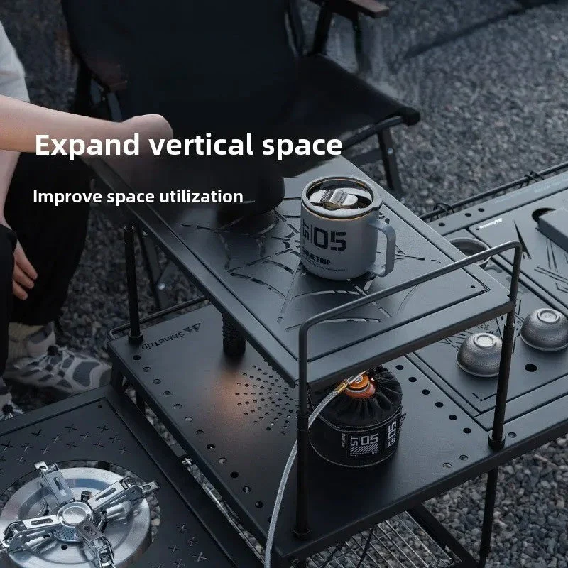 Carbon Steel Folding Multifunctional Easy Camping Table - Image 4
