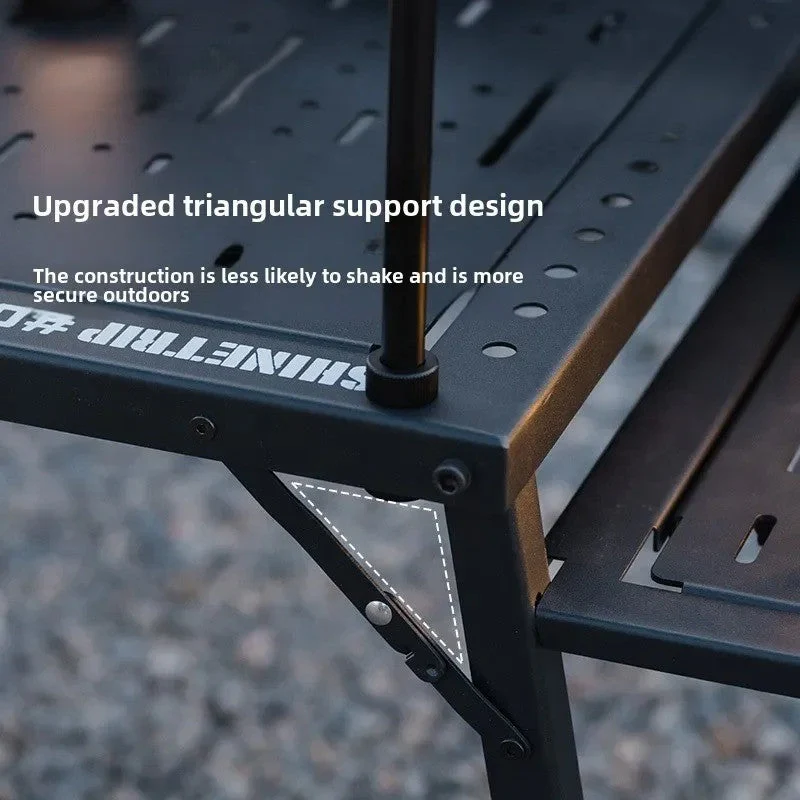 Carbon Steel Folding Multifunctional Easy Camping Table - Image 5