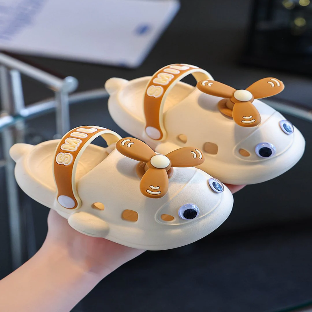 Cartoon Airplane Outdoor Summer Kids Slippers - Image 3