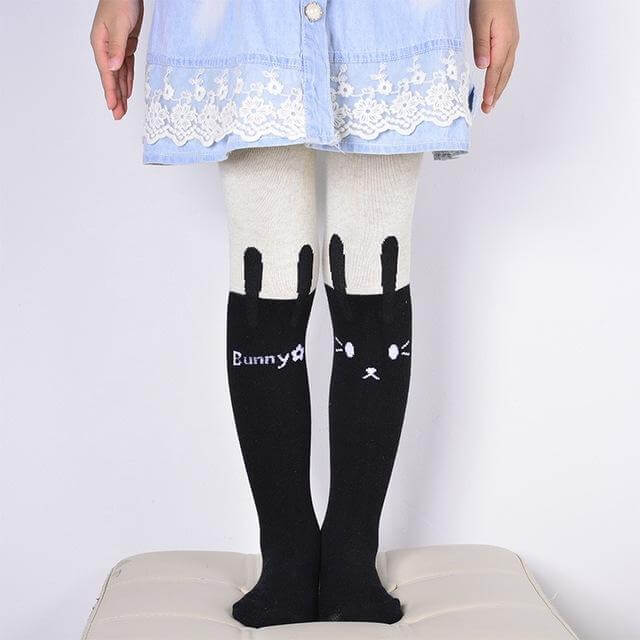 Cartoon Cat Printed Cotton Pantyhose - Image 4