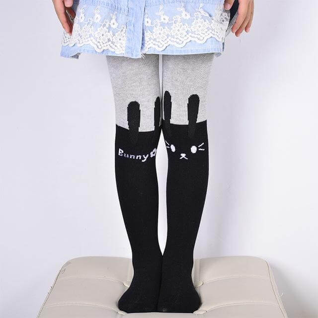 Cartoon Cat Printed Cotton Pantyhose - Image 5