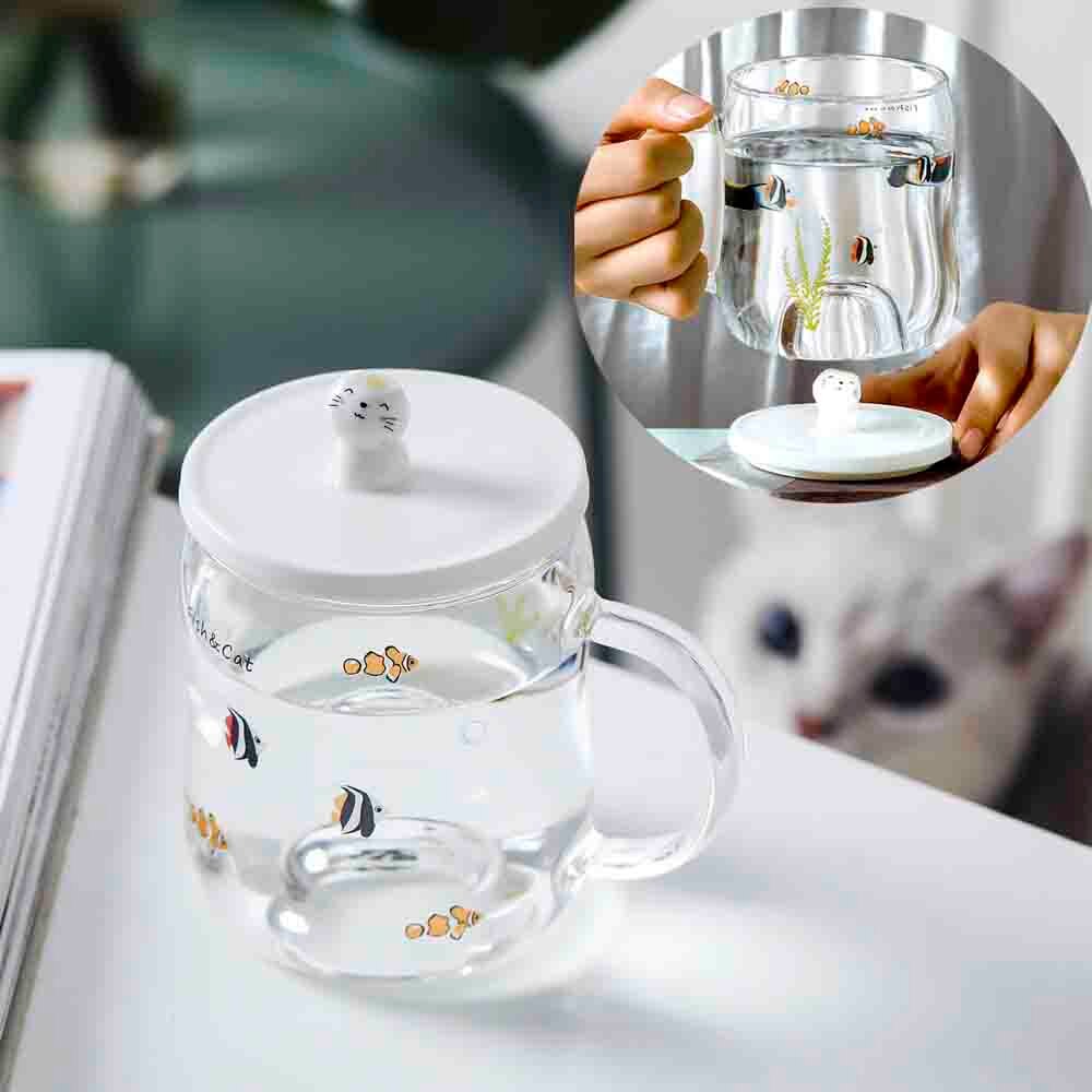 Cartoon Cat Transparent Floating Mug - Image 2