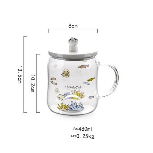Cartoon Cat Transparent Floating Mug - Image 6