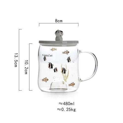 Cartoon Cat Transparent Floating Mug - Image 7