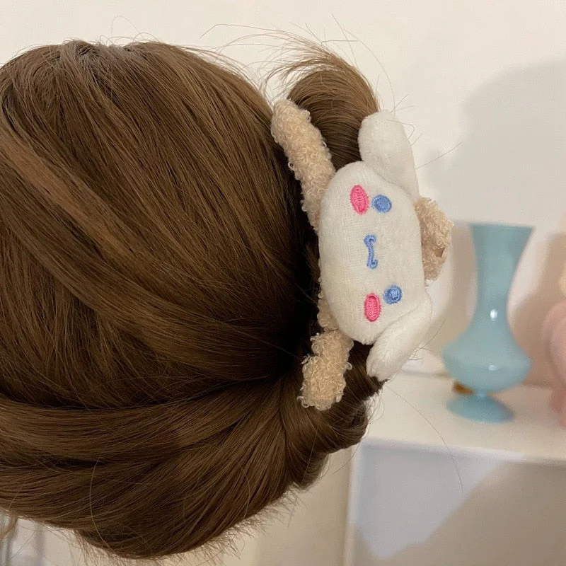 Cartoon Cloud Plush Hair Claw Clips - Image 3