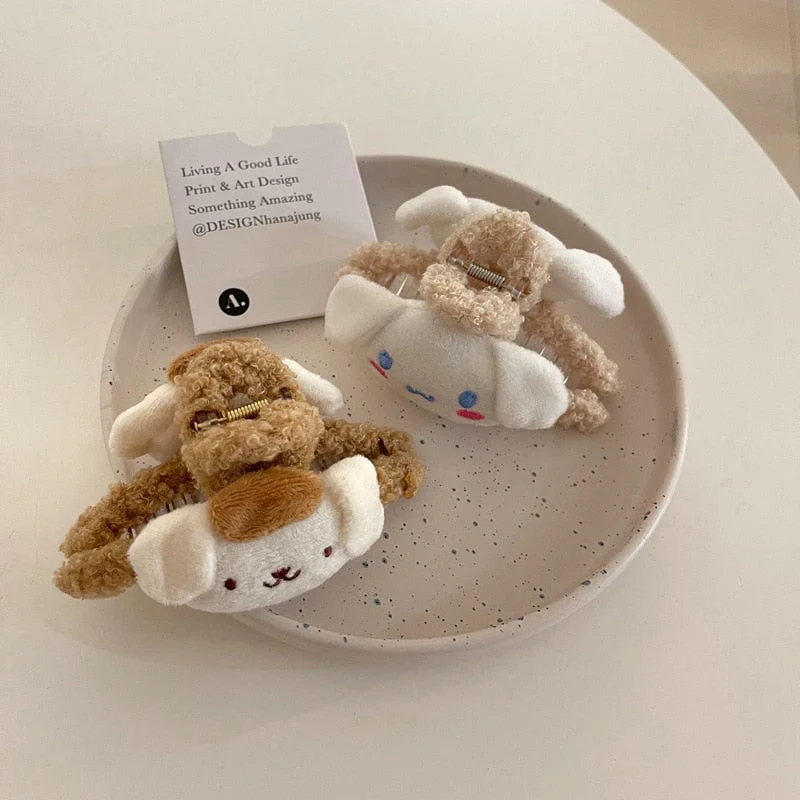 Cartoon Cloud Plush Hair Claw Clips - Image 4