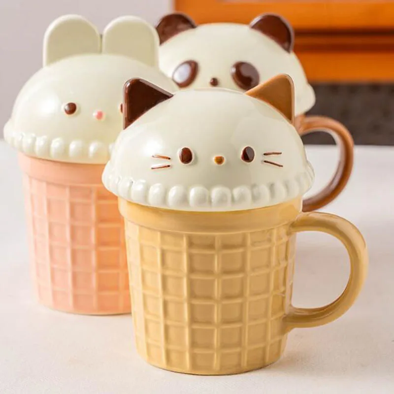 Cartoon Ice Cream Animal Ceramic Mug - Image 6