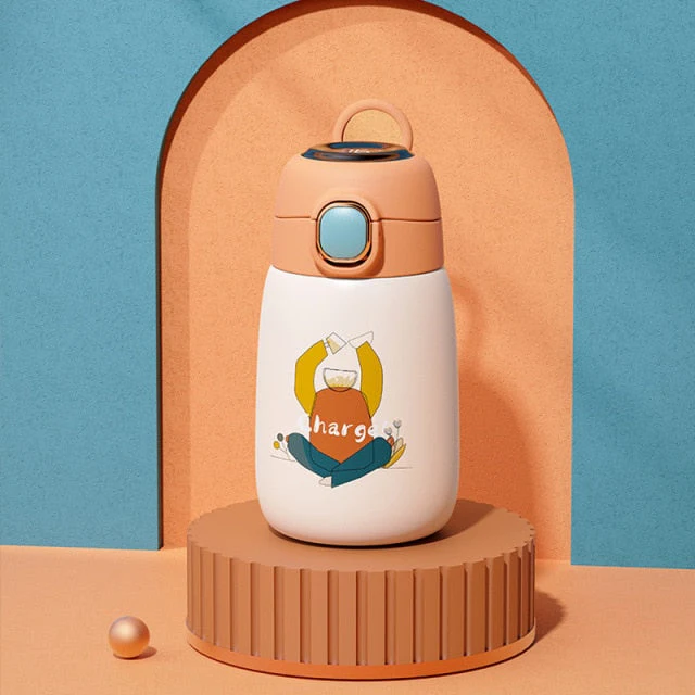 Cartoon Kids Temperature Display Thermos Bottle - Image 10