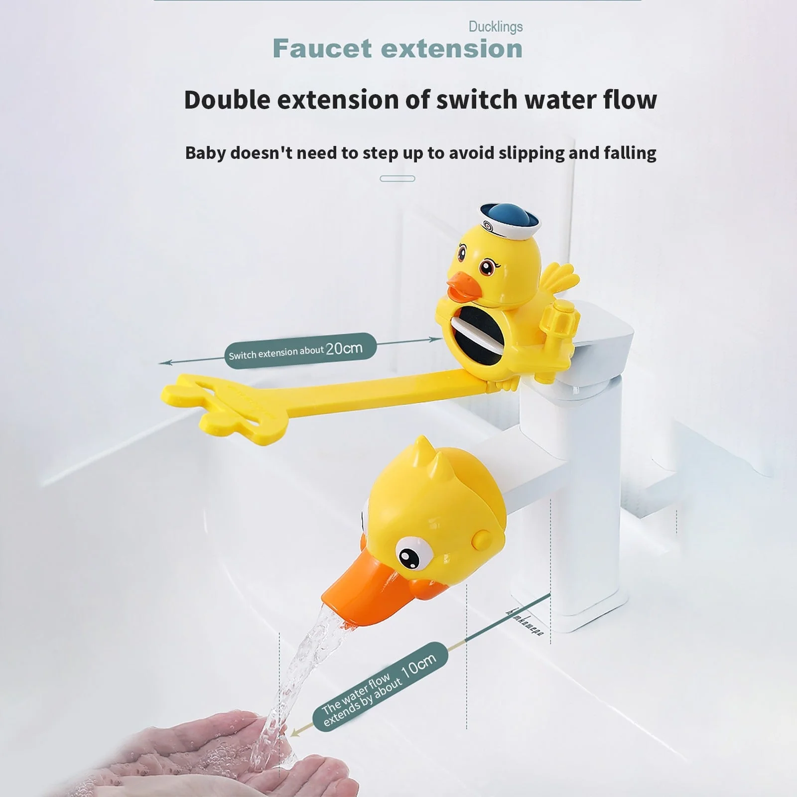 Cartoon Splash Proof Kids Faucet Extender - Image 3
