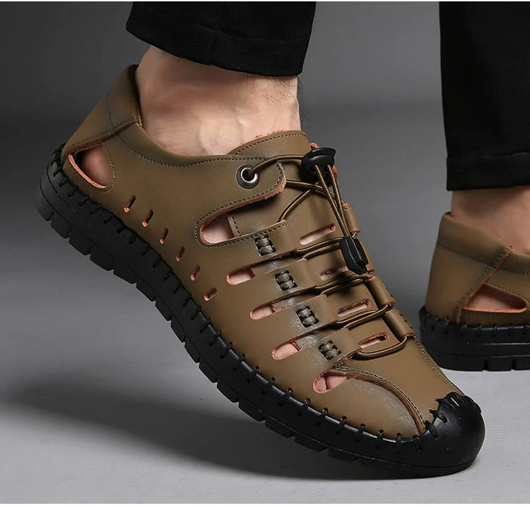 Casual Beach Flexible Leather Sandal - Image 2