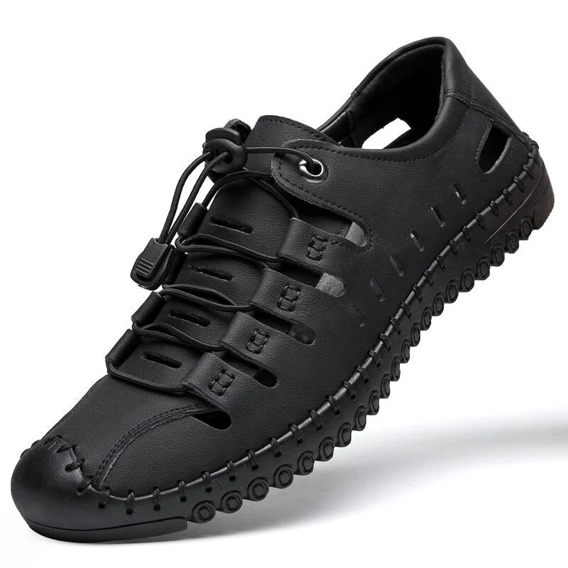 Casual Beach Flexible Leather Sandal - Image 7