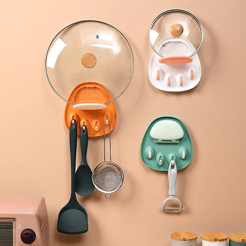 Cat Paw Wall-Mounted Pot Lid Holder Rack - Image 11